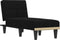 vidaXL - Chaise - longue - stof - zwart