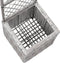 vidaXL - Latwerkplantenbak - verhoogd - met - 1 - pot - 30x30x107 - cm - rattan - bruin