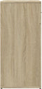 vidaXL - Dressoir - 79x38x80 - cm - bewerkt - hout - sonoma - eikenkleurig