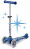 Micro Mini Micro step Deluxe Galaxy Glitter LED | step / scooter in de kleur blauw voor kinderen van 2 tot 6 jaar | max 50 kg