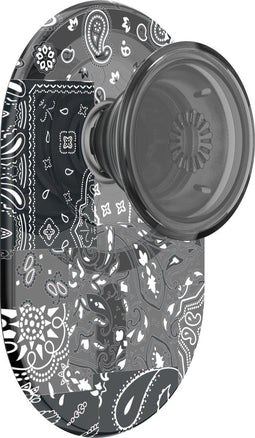 PopSockets PopGrip - Telefoonbutton en Standaard compatibel met een magnetische ring voor iPhone 12 en hoger - Zwart Bandana