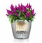 LECHUZA CLASSICO PREMIUM LS 50 - Plantenbak - Uitneembare binnenbak - Bewateringssysteem - Zilver metallic