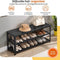 Goliving Schoenenrek - Schoenenbank - 3 Lagen - Industrieel - 80 x 30 x 45 cm - Zwart Hout