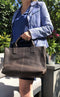 Hide & Stitches Discover - Handtas - Hoofdvak met rits - Donkerbruin