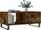 vidaXL - Salontafel - 90x50x40 - cm - bewerkt - hout - gerookt - eikenkleurig