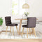 vidaXL - Eetkamerstoelen - 2 - st - stof - donkerbruin