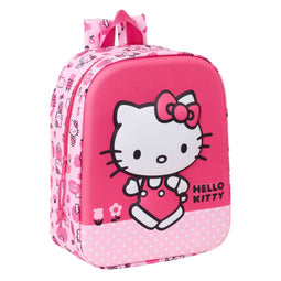 Kinderrugzak Hello Kitty Roze 22 x 27 x 10 cm 3D