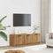 vidaXL - Tv-meubel - 102x35x36,5 - cm - bewerkt - hout - artisanaal - eikenkleur