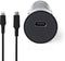 Nedis CCPDL20W111BK - Auto-oplader - 20W USB-C snelle oplader met Lightning-kabel - Zwart