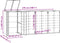 vidaXL - Containerberging - 4 - containers - 276x79x117 - cm - staal - antraciet
