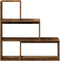 vidaXL - Kamerscherm - / - boekenkast - 3-laags - 123x29x123 - cm - hout - oud - hout