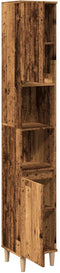 vidaXL - Badkamerkast - 30x30x190 - cm - bewerkt - hout - oud - houtkleurig