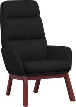vidaXL Relaxstoel stof zwart