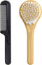 LUMA Honey Mustard - Bad- en verzorgingsset - Babybadje billendoekjesdoos kam borstel thermometer - Zwart - Honing Mosterd