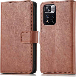 iMoshion Hoesje Geschikt voor Xiaomi Redmi Note 11 Pro Hoesje Met Pasjeshouder - iMoshion Luxe Bookcase - Bruin