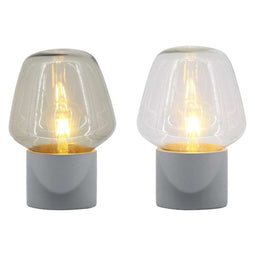 Bureaulamp DKD Home Decor S3021035 25W Donker grijs Lichtgrijs 220 V (20 x 20 x 29 cm) (2 Stuks)