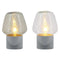 Bureaulamp DKD Home Decor S3021035 25W Donker grijs Lichtgrijs 220 V (20 x 20 x 29 cm) (2 Stuks)