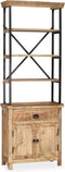 vidaXL - Dressoir - met - schappen - 65x30x180 - cm - massief - mangohout