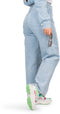 POSH by Poelman MADEE - Dames sneakers - Vetersluiting met chunky zool - Groen met combinatie
