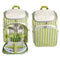 Esschert Design EL053 - Picknick schoudertas voor 2 personen - RVS bestek en melamine borden - Groen