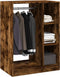 vidaXL - Kledingkast - 77x48x102 - cm - bewerkt - hout - gerookt - eikenkleurig