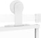 vidaXL - Schuifdeur - 90x205 - cm - gehard - glas - en - aluminium - wit