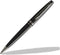 Waterman Expert-balpen | Metallic zwarte lak met ruthenium rand | Medium punt | Blauwe inkt | Met cadeauverpakking
