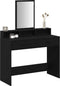 vidaXL - Zwarte - Eikenhouten - Kaptafel - met - Lades - - - 100x41x140 - cm