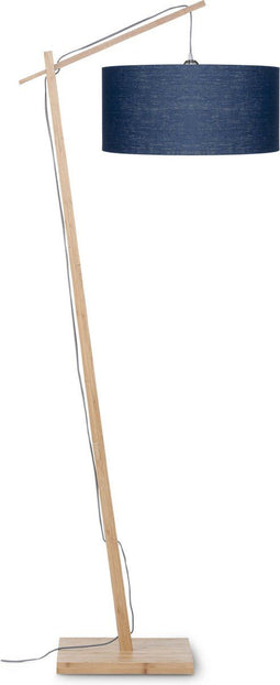GOOD&MOJO Vloerlamp Andes - Bamboe/Blauw - 72x47x176cm - Scandinavisch,Bohemian - Staande lampen voor Woonkamer - Slaapkamer