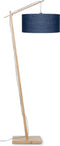 GOOD&MOJO Vloerlamp Andes - Bamboe/Blauw - 72x47x176cm - Scandinavisch,Bohemian - Staande lampen voor Woonkamer - Slaapkamer