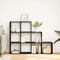 vidaXL - Kamerscherm - / - boekenkast - 3-laags - 137,5x29x103,5 - cm - hout - zwart