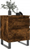 vidaXL - Nachtkastje - 40x35x50 - cm - bewerkt - hout - gerookt - eikenkleurig