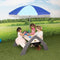 AXI Delta Zand & Water Picknicktafel in Grijs/wit met Parasol - FSC Hout - Zandtafel - Watertafel voor kinderen met parasol - Multifunctionele Picknick tafel