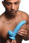 POP 7.5 Dildo with Balls - Blue