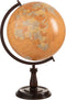 J-Line wereldbol Op Voet - hout - oker - large