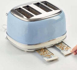 Ariete 0156/05 - Retro Broodrooster 4 Sneden - Ontdooi- en opwarmfunctie - Vintage blauw