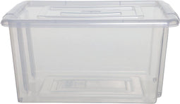 Whitefurze Stack & Store Medium opbergdoos 32 liter zonder deksel, transparant