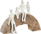 Decoratieve figuren DKD Home Decor 28 x 9 x 22 cm Bruin Aluminium Wit Mangohout Familie