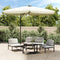 vidaXL - Parasol - met - stalen - paal - 300 - cm - zandwit