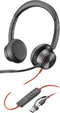 Poly Blackwire 8225 - USB-C Headset - Noise Cancelling Microfoon - Zwart