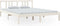vidaXL - Bedframe - massief - hout - wit - 150x200 - cm