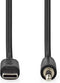 Nedis CCGL65950BK10 - Audio-adapterkabel USB-C naar 3.5mm - 100cm - Zwart