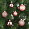 House of Seasons - Kerstballen Set - 42 Stuks - Ø7 cm - Glas - Roze (42 stuks)