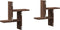 vidaXL - Wandschappen - 2 - st - 38x12x38 - cm - bewerkt - hout - bruin - eikenkleurig