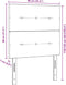 vidaXL - Hoofdbord - Met - Knopen - Gezameld - Zwart - 90 - cm - Fluweel