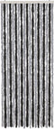 vidaXL - Vliegengordijn - 56x200 - cm - chenille - grijs - en - zwart