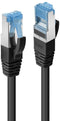 LINDY 47412 RJ45 Netwerkkabel, patchkabel CAT 6A S/FTP 1.00 m Zwart 1 stuk(s)