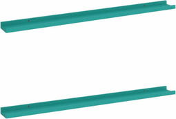vidaXL - Wandschappen - 2 - st - 100x9x3 - cm - blauw