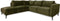 Hoekbank Links Morgan - 248x261x88 - Adore 59 Moss groen - Velours