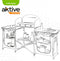 Keuken Aktive Voor de camping 172 x 111 x 35 cm